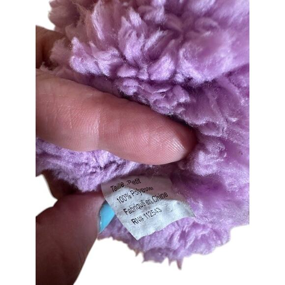 Snoozies Purple Multi-Color Tie Dye Furry Slip On Slippers Women Sz 6 - Picture 5 of 6